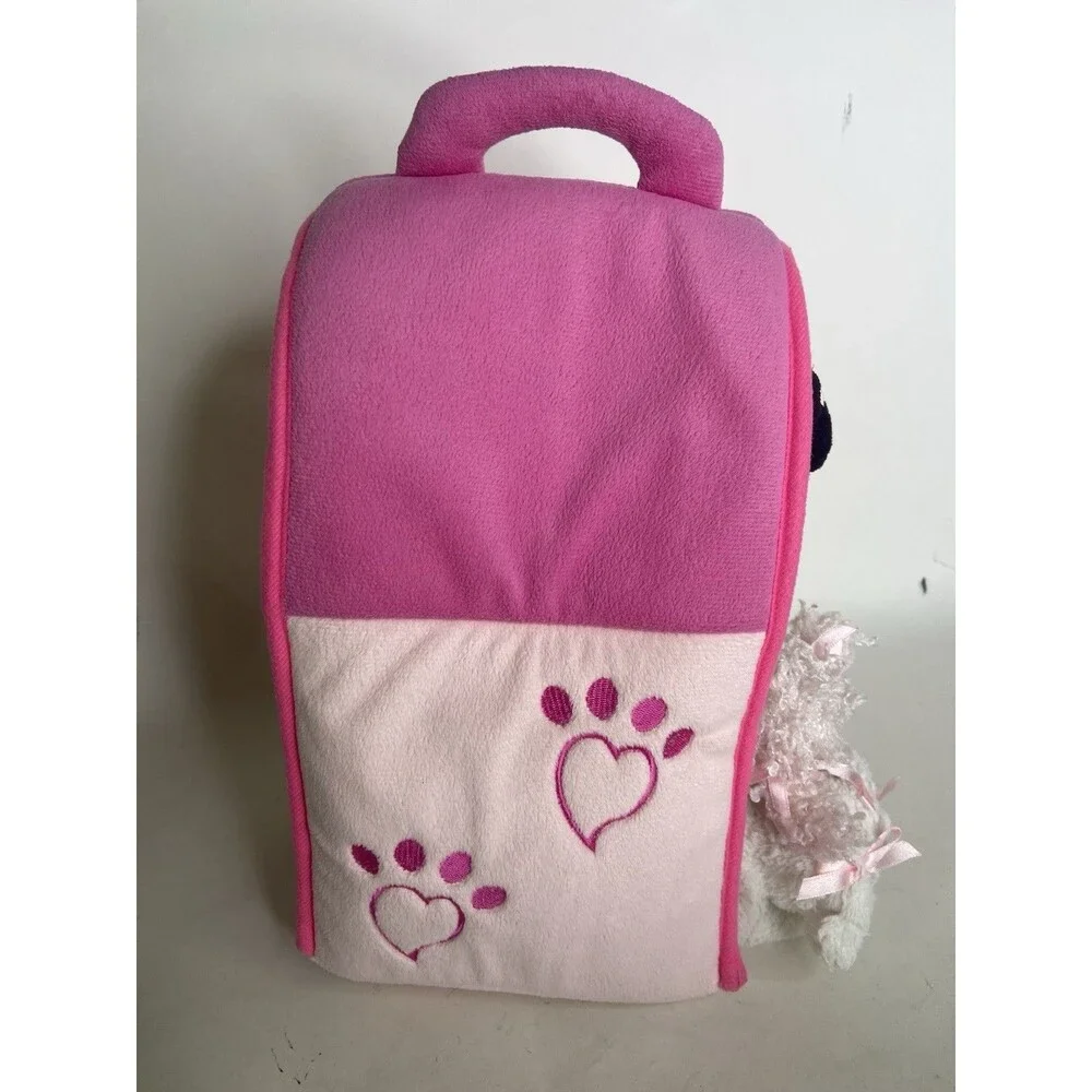 Unipak Plush Pink Dog House Playset with 5 Toy Dogs Puppies Stuffed Animals